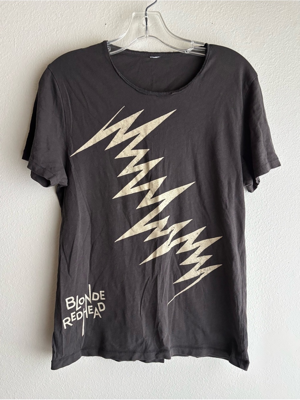 ORIGINAL Vintage Blonde Redhead Barragan Lightning Bolt T-Shirt Faded Black